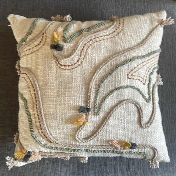 Embroidered Tassel Throw Pillow(s) - Picture 4 of 7